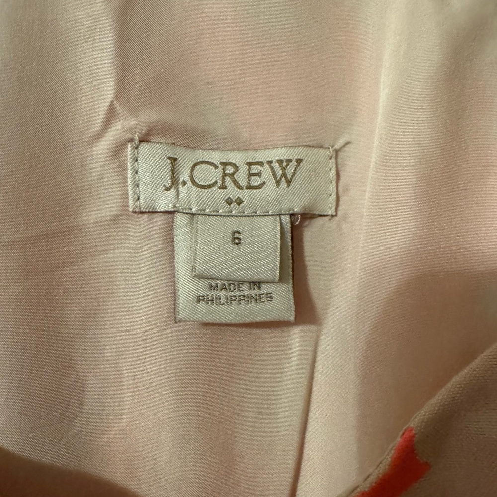 J. Crew Coral and Champagne Floral Mini Dress - Picture 4 of 6